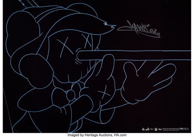 43146&colon; KAWS &lpar;b&period; 1974&rpar; Pinocchio Poster &lpar;Elms Lesters in
