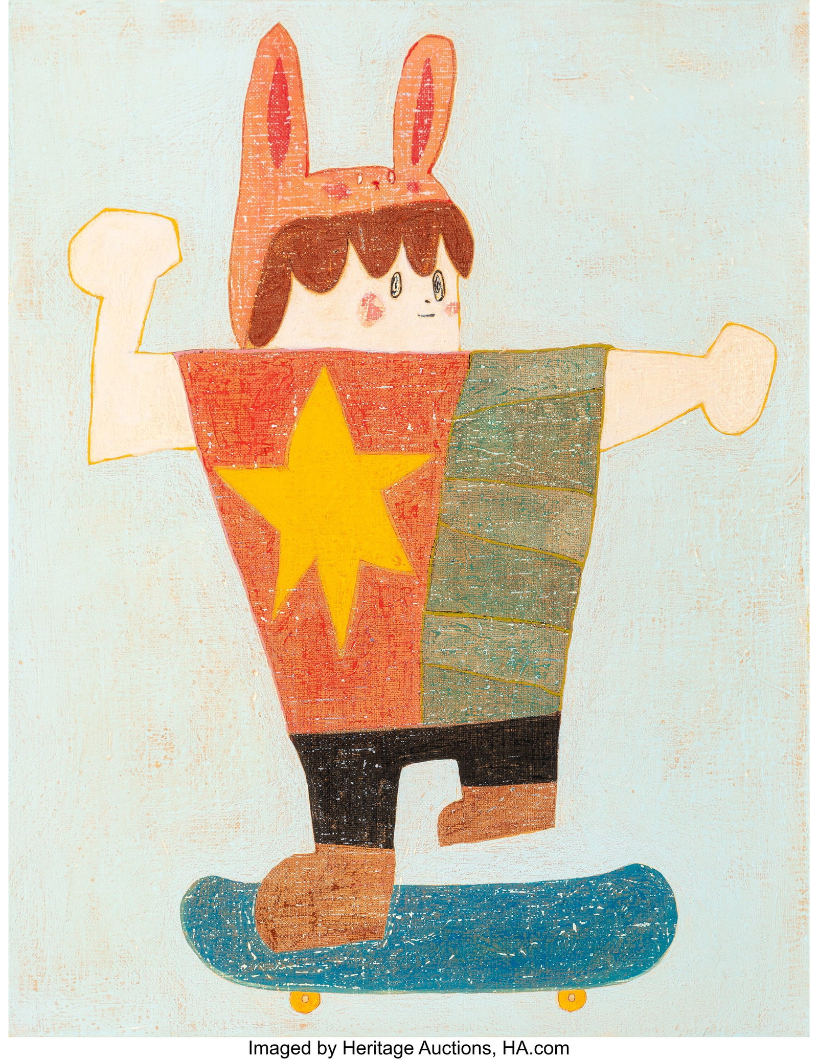 Noritoshi Mitsuuchi (b. 1978) Untitled, 2020 Acr: Noritoshi Mitsuuchi (b. 1978) Untitled, 2020 Acrylic on canvas 16-1/8 x 12-1/2 inches (41 x 31.8 cm) Signed and dated on the reverse: NORITOSHI &s