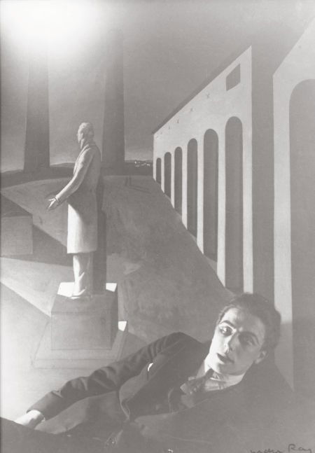 MAN RAY (American, 1890-1976) Portrait of André: MAN RAY (American, 1890-1976)Portrait of André Breton (in Front of Giorgio Chirico's Pa
