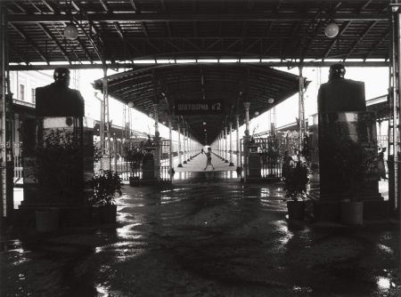 WILLIAM KLEIN (American, b. 1928) Railway Statio: WILLIAM KLEIN (American, b. 1928)Railway Station, Moscow, 1959Gelatin silve