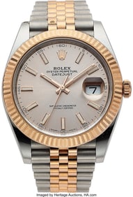 12036&colon; Rolex Datejust 41mm Two Tone Wristwatch with Box