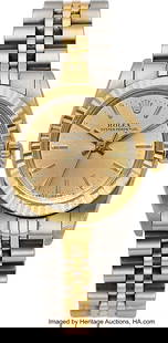 Rolex Lady's Steel and Gold Oyster Perpetual Wat: Rolex Lady's Steel and Gold Oyster Perpetual Watch Case&colon; 26mm&comma; stainless steel and 18k&comma; oyster screw back case with gold fluted bezel&comma; R918651 Dial&colon; Champagne luminous di