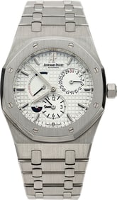 12026&colon; Audemars Piguet Royal Oak 39 Dual Time Silver Re