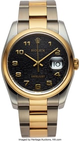 12027&colon; Rolex Datejust Reference 116203 Two-Tone Wristwa