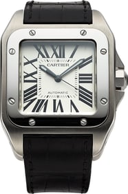12018&colon; Cartier Santos 100 Reference 2656 Stainless Stee
