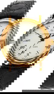 Vacheron Constantin Calatrava Yellow Gold Wristw: Vacheron Constantin Calatrava Yellow Gold Wristwatch Case: 32mm, 18k yellow gold Dial: White with black roman numerals and date aperture at 6 , Black hands Movement: Quar