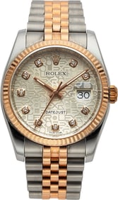 12033&colon; Rolex Datejust 36 Two Tone Wristwatch with Box  
