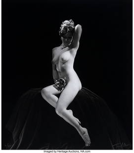 Tom Kelley (American, 1914-1984) Nude with Cryst: Tom Kelley (American, 1914-1984) Nude with Crystal Ball, circa 1960 Digital pigment print, printed later 19-1/2 x 17 inches (49.5 x 43.2 cm) &lp