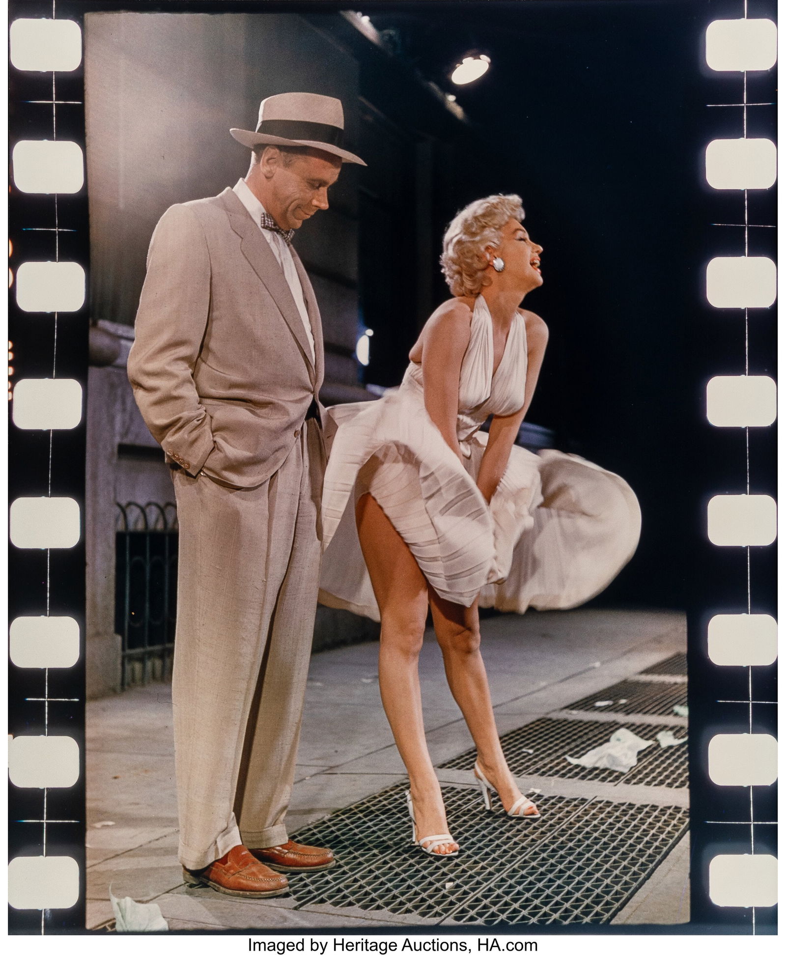 Sam Shaw (American, 1912-1999) Marilyn Monroe an: Sam Shaw (American, 1912-1999) Marilyn Monroe and Tom Ewell on the Set of The Seven Year Itch, 1954 Dye coupler print on Kodak paper, printed later 21 x 19-1/2 inches &