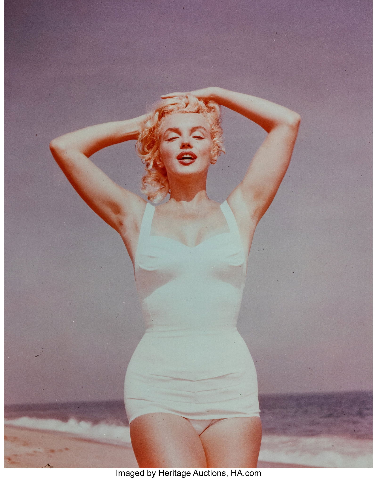 Sam Shaw (American, 1912-1999) Marilyn Monroe on: Sam Shaw (American, 1912-1999) Marilyn Monroe on Amagansett Beach, New York, 1957 Dye coupler print, printed later 14 x 11 inches (35.6 x 27.9 cm&r