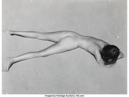 Edward Weston (American, 1886-1958) Nude on Sand: Edward Weston &lpar;American&comma; 1886-1958&rpar; Nude on Sand &lpar;Oceano&rpar;&comma; 1936 Gelatin silver print&comma; printed later by Cole Weston 7-1&sol;2 x 9-1&sol;2 inches &lpar;19&period;1