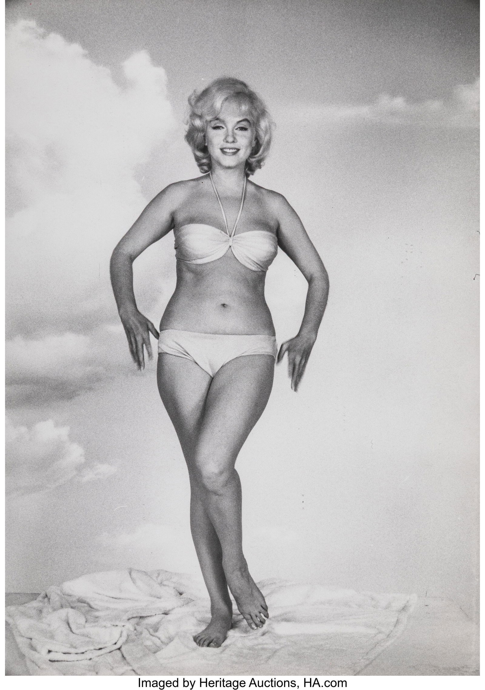 Eve Arnold (American, 1913-2012) Marilyn Monroe: Eve Arnold (American, 1913-2012) Marilyn Monroe in a Bikini at a Hollywood Studio Session, 1960 Gelatin silver print, printed later 10 x 7 inches (25.4 x 17&per