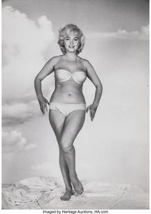 Eve Arnold (American, 1913-2012) Marilyn Monroe: Eve Arnold &lpar;American&comma; 1913-2012&rpar; Marilyn Monroe in a Bikini at a Hollywood Studio Session&comma; 1960 Gelatin silver print&comma; printed later 10 x 7 inches &lpar;25&period;4 x 17&per