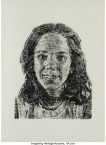 41029: Chuck Close (1940-2021) Georgia Fingerprint, Sta