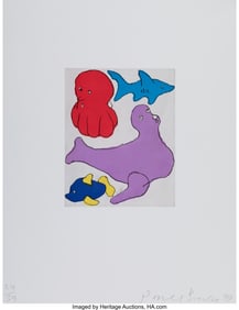 41002: Donald Baechler (b. 1956) Seaworld, 1999 Etching