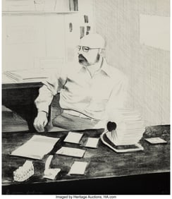 41032: David Hockney (b. 1937) Sidney in his Office, fr