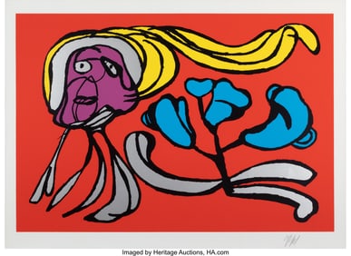 41046: Karel Appel (1921-2006) Passion Flower, circa 19