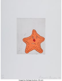 41004: Donald Baechler (b. 1956) Starfish, 1999 Etching