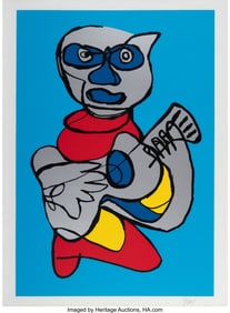 41047: Karel Appel (1921-2006) Singing Hands in Blue, c