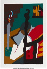 41027: Jacob Lawrence (1917-2000) Contemplation, from T
