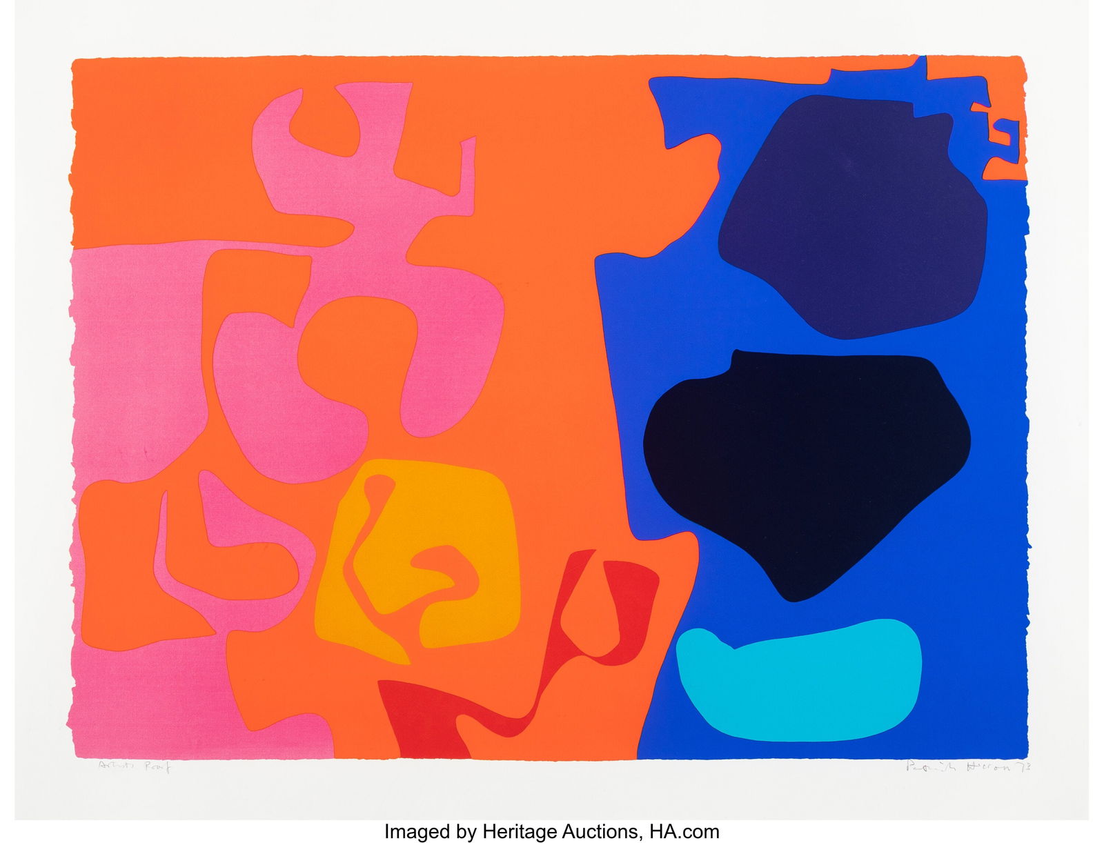 Patrick Heron (1920-1999) January 1973: 8, 1973: Patrick Heron (1920-1999) January 1973: 8, 1973 Screenprint in colors on wove paper 27-1/4 x 35-3/4 inches (69.2 x 90.8 cm) (sheet) Arti