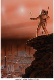 18041: Ron Miller (American, b. 1947) Red Mars book fro
