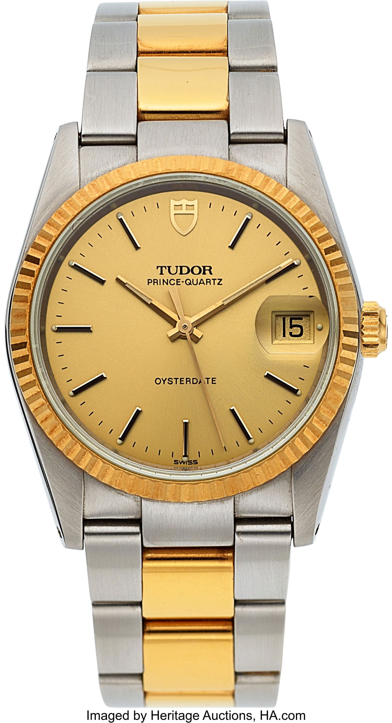 13001: Tudor Two Tone Prince Quartz Oysterdate Gent's W