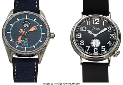 13042: Lot Of 2 Vario Popeye Jump Hour And 1918 Trench