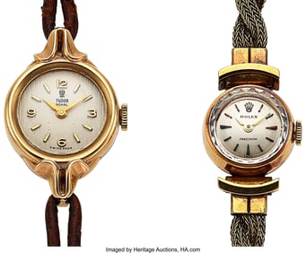 13061: Lot of 2 Cocktail Watches: Tudor, Rolex Rolex:
