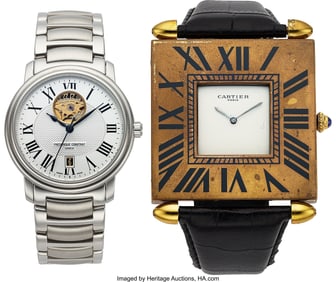 13062: Lot of 2 Watches: Frederique Constant, Cartier