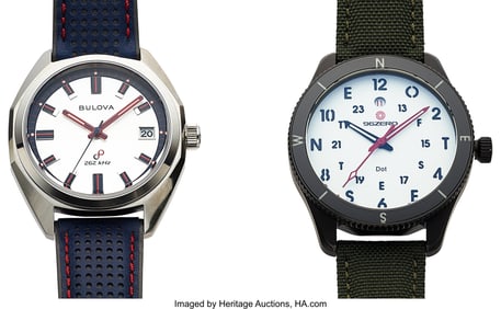 13044: Lot of 2 Bulova LTD Jet Star And 96Zero The Fiel