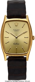 13029: Uni-Sex Rolex Cellini 18K Yellow Gold Manual Wri
