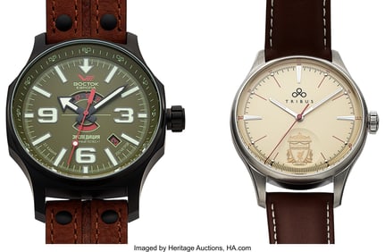 13046: Lot Of 2 Men's Wrist Watches, Vostok-Europe Expe