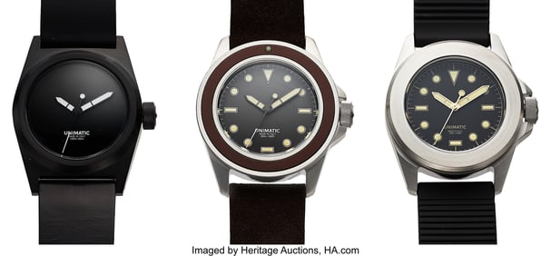 13030: Lot Of Three Unimatic LTD Wrist Watches Case: