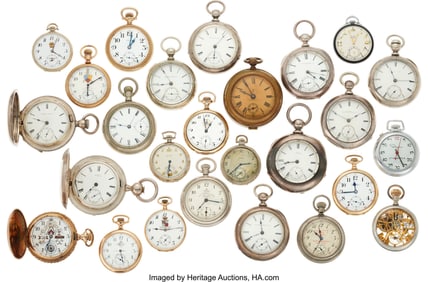13069: Twenty-Six Interesting American Pocket Watches