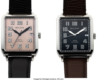 13034: Two Lot Bulova 96B331/96B332 Breton LTD Wrist Wa