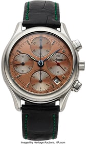13085: Minerva Palladio Aviation Chronograph Salmon Dia
