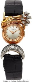 13074: Rolex Ladies Unusual Golden Diamond Wrist Watch