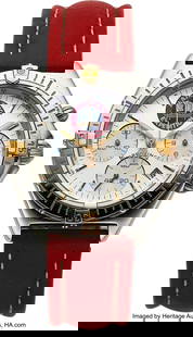 Breitling Chrono Sextant Mata-Rangi Expedition W: Breitling Chrono Sextant Mata-Rangi Expedition Wind Rider Wrist Watch Ref&period;&period; B55047 LE Case&colon; 36mm&comma; Stainless Steel&comma; 3 body case with gold rider tabs&comma; 10 0346&sol;1