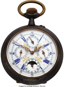 13091: Swiss, Oversize Calendar With Moon Phase, circa