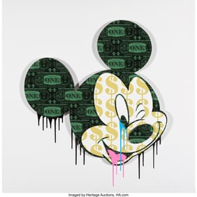 42005: Ben Allen (b. 1979) Propoganda Mickey 3D cut gic