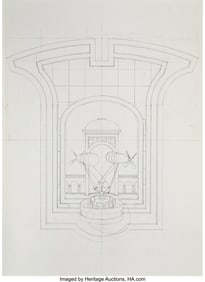 42338: Richard Whitten (b. 1958) Untitled (Sketch of Au