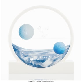 42015: Daniel Arsham (b. 1980) Sand Circle (Blue), 2019