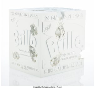 42016: Daniel Arsham (b. 1980) Eroded Brillo Box (Blue)