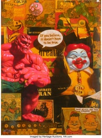 42091: Ron English (b. 1959) Pink Hulk, 2012 Mixed medi