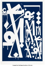 42256: RETNA (b. 1979) Untitled, 2014 Screenprint on wo