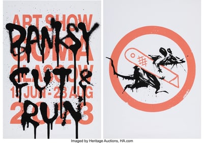 42022: After Banksy Cut & Run, exhibition poster (two w
