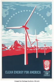 42097: Shepard Fairey (1970) Power Up Windmill, 2009 Of