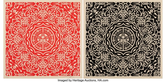 42099: Shepard Fairey (b. 1970) Japanese Fabric Pattern