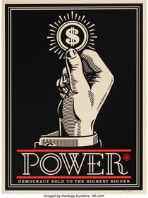 42103: Shepard Fairey (b. 1970) Power Bidder, 2015 Scre